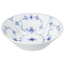 Royal Copenhagen 1016768 Blue Fluted Plain Deep Plate, 6.7 inches (17 cm)