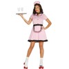 Womens 50s Roller Diner Waitress Fancy Dress Costume Hen Partie