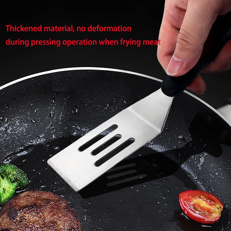 Slotted Mini Metal Spatula Turner for Cast Iron Skillet -