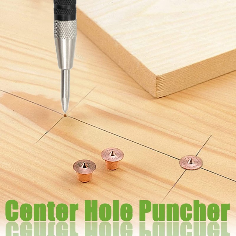 Bestgle Automatic Center Punch, Heavy Duty Steel Spring Locator Hole