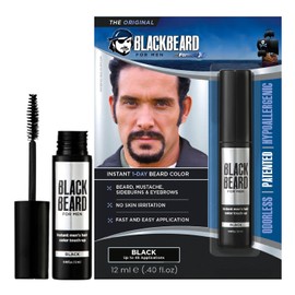 Blackbeard for Men - temporary brush on colour 12ml (0.40oz) BLACK by Blackbeard for Men