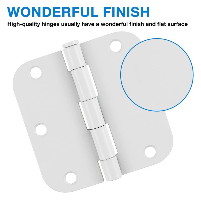 12 Pack Interior 3.5" Door Hinges for Doors 3 1/2