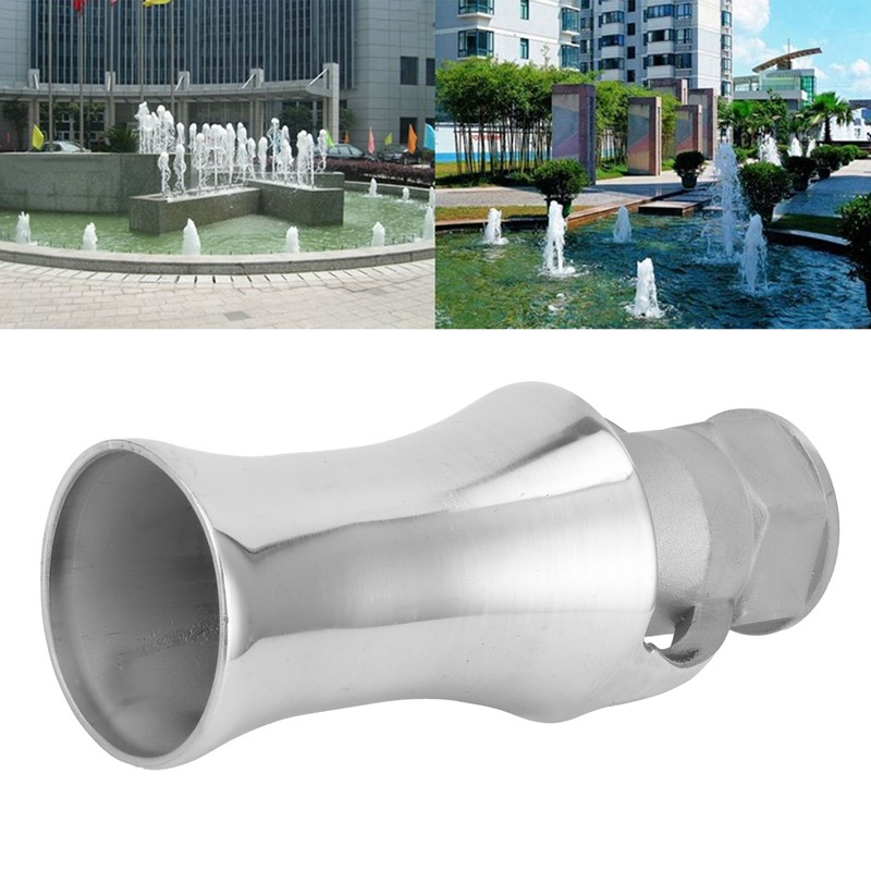 Stainless Steel Cedar Shaped Fountain Nozzle Adjustable Water Spray Head