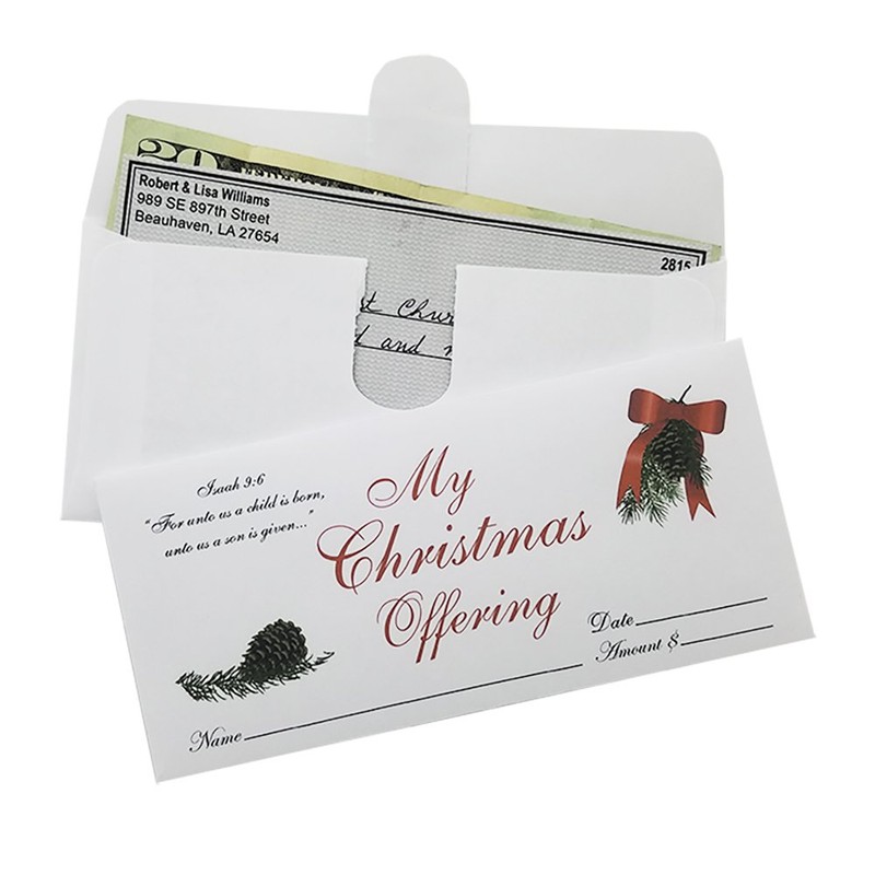 My Christmas Offering - Christmas Tithe/Donation Envelopes - Pine Cone