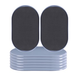 Reusable Large Furniture Movers Sliders for Carpet and Hardwood Floors-8 Pack 9-1/2" Oval Moving Pads Protector for Heavy Duty Sofa Bed Table Desk,Quickly and Easily Move Any Item, Light Blue