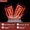BINQIGOO LED Rear Bumper Reflector Light Fog Tail Lamps Compatible
