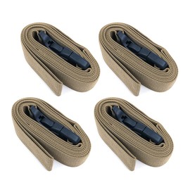 Alnicov Backpack Accessory Strap Luggage Straps Cover Strap Sleeping Bag Strap Adjustable Heavy Duty with Quick-Release Buckle for Outdoor Camping or Daily Use(Khaki,4Pack)