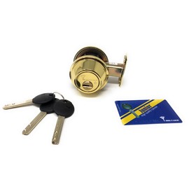 Mul-T-Lock Cronus High Security Grade 2 Single Cylinder Dead-Bolt w/Thumb Turn 2-3/8 or 2-3/4 Adjustable Backset for Commercial and Residential Metal Or Wood Doors (Brigh Brass)