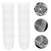 CAXUSD 10Pcs Seedling Pots for Succulent and Orchid Planting Transparent