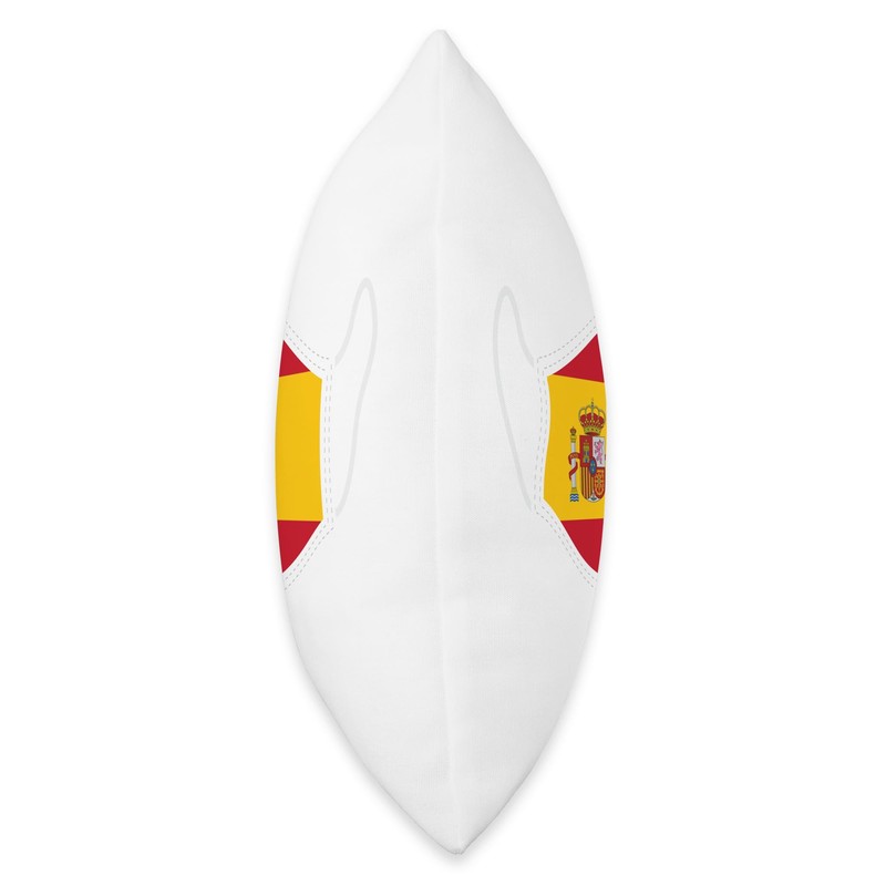 Spain Flag Face Mask Espana Throw Pillow