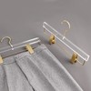 Besser 10 Pack Gold Acrylic Hangers,Clear Hanger with Gold Hook,Luxurious