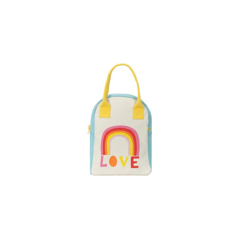 Fluf Zipper Lunch Bag, Checks Pear