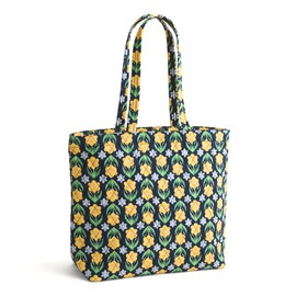 Vera Bradley Premium Cotton Original Zip Tote Bag, Daffodils