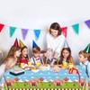 QUERICKY 4 Pack Circus Theme Tablecloths, 51x87'' Carnival Plastic Disposable