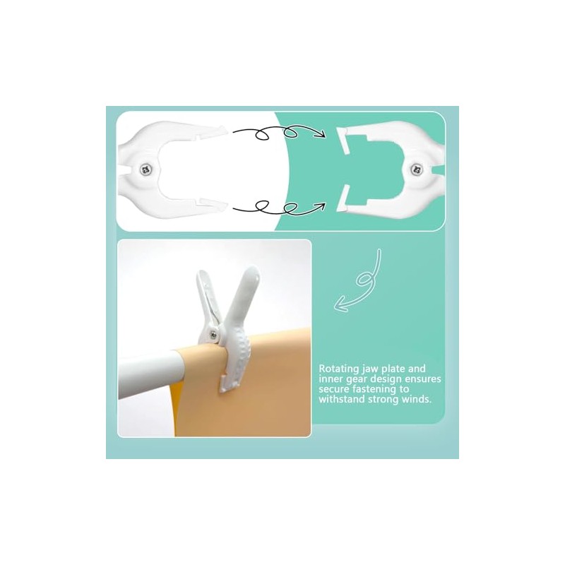 Rosellas 10 Pack 4" Balloon Arch Clips, Plastic Spring Clamps