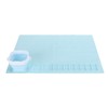 Silicone Painting Mat with Water Cup Washable Protruding Scale Line