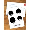 Funny Humorous 'David Shrigley Beatles' Novelty Postcard