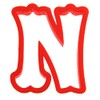 Curly Letter N Cookie Cutter 4 Inch - Hand Made