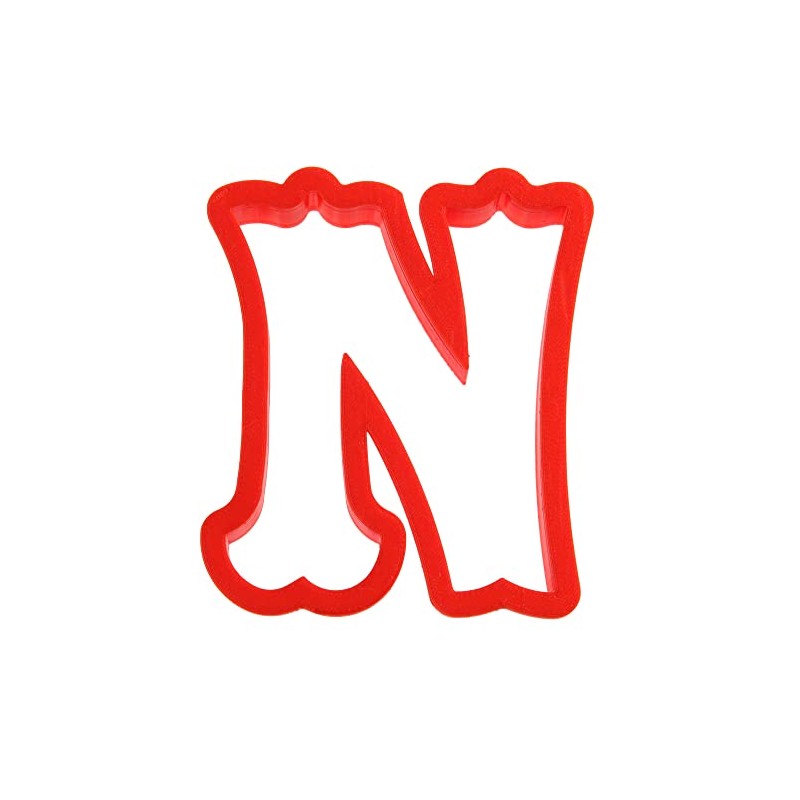 Curly Letter N Cookie Cutter 4 Inch - Hand Made