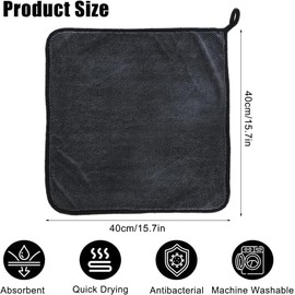 2 Pieces Magic Bathroom Drying Cloth, 40 x 40 cm Super Absorbent Cloths