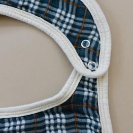 Mebie Baby Muslin Cotton Bib, Plaid, Lightweight Baby Bib Set for Burp, Spit Up, Drool, Stylish Bandana Bibs Baby Accessories, Use All Day, For Boy or Girl, Great for Gift Registry for Baby