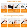 Soldering Iron Kit,60W Soldering-Iron Gun with Adjustable Temp 200-450°C and ON/Off Switch,5 Soldering Tips, Desoldering Pump, Solder Wire,2 in 1 Wire Stripper Cutter, Soldering Iron Stand, Tool Case