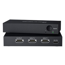 HDMI Switch 2 in 1 Out 8K@60Hz, DisplayPort Switch HDMI Switch 4K@120Hz Splitter, 8K Displayport KVM Switch 2 in 1 Out, 8K HDMI Splitter 4K@120Hz