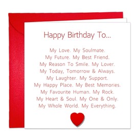 iMakemvel Special Birthday Card for Him Her, Happy Birthday Card for Lover, Happy Birthday to My Everything, With Envelope