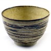 Japanese Tsukemen Ramen Noodle Bowl in Ringed Grey & Brown