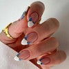 Press on Almond Nails Medium Length Acrylic Glossy Full Cover