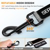 IronSeals 5.2-6 Ft Retractable Reflective Dog Leash Strong Bungee Shock