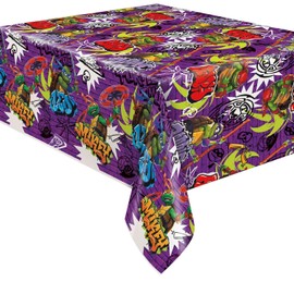 Unique Industries Compatible with TMNT Mutant Turtles Mayhem Table Cloth 54" x 84"