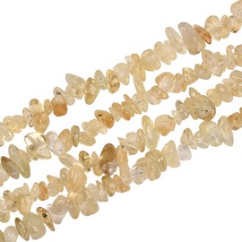 32 Inches 5-8mm Natural Citrine Chips Gemstone Free Form Tumbled Semi Precious Irregular Strand Drilled Stone Beads for Jewelry Making