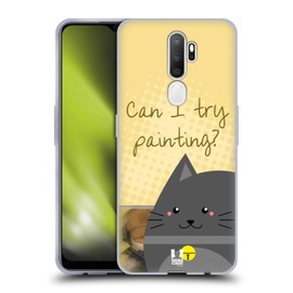 Head Case Designs Painting Curious Cats Soft Gel Case Compatible With Oppo A5 (2020)