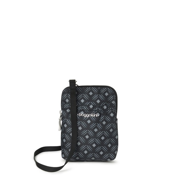 Baggallini Bryant Pouch Small Crossbody Bag for Women, Charcoal Link,