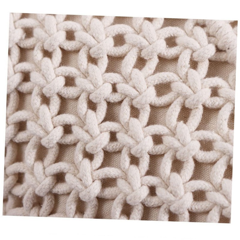 MERRYHAPY Unique Hand Woven Pillow Covers Linen Bolster Case Skin-Friendly