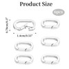 Pack of 6 Mini Carabiner Silver-Plated Chain Clasp Secure Clasp