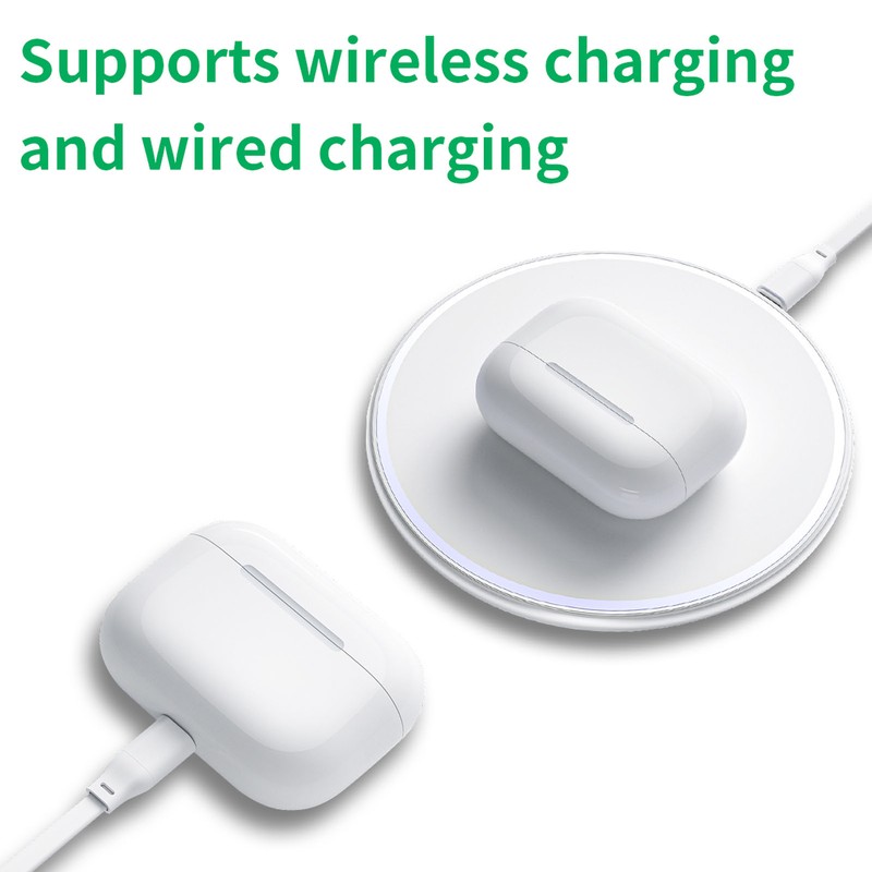 Earbuds Charging Case Supports Wired Wireless Charging Safe Efficient Wireless