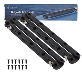 Hitorhike Pro Kayak Fishing Track with Manual Lock - All-Water Ready Rail System, Fast Installation for Rods Finders Cups - Fits Kayaks Jon Boats and Small Boats（2pcs）