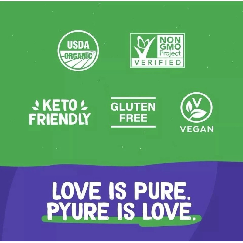 Pyure 100% Pure Organic Stevia Leaf Extract Pwdr [1000 Servings]