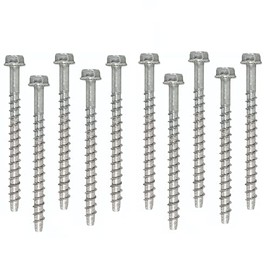 Merriway BH03044 Self Tapping Concrete/ Masonry Bolt M6 x 100 -10 Pcs