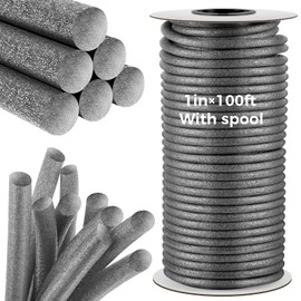 MotiMind 1 Inch x 100 ft Foam Backer Rod for Gaps Joints Concrete Crack Filler Caulk Saver Bulk Foam Backing Rod Concrete Filler Rope for Weather Stripping Door Seal (Gray)