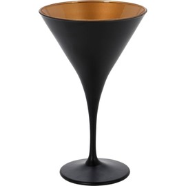 Martini Glasses 280ml Cocktail Martini Party Glass V Shaped Classic Drinking Martini Mocktail Espresso Mixed Ice Cold Drink Serving Glass for Parties Barware Restaurant Pub Stem Glassware, Matte Black