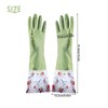 KINGFINGER Long Dishwashing Gloves - 2 Pairs Heavy Duty Household