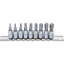 BGS 2166 Bit Insert Set, 6.3 mm (1/4"), Hex Socket, Inch Sizes 1/8" - 3/8", 7 Pieces, 2749