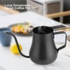 280mL Black Stainless Steel Drip Coffee Pot Gooseneck Long Mouth