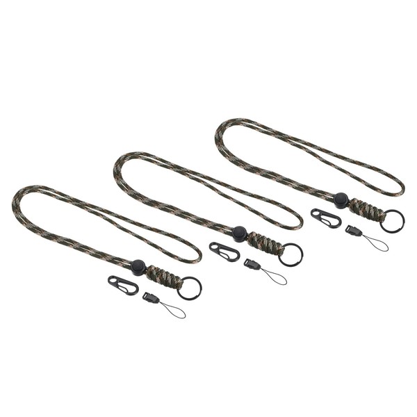 PATIKIL Paracord Lanyard 20 Inch, 3 Pack Necklace Keychain Cord