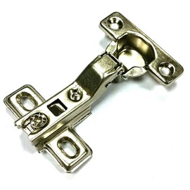 Merriway BH06007 (2 Pcs) Slide-On Kitchen Cabinet Wardrobe Hinges, Cruciform Plate Zinc Plated, Inset 26mm 95 Degree - Pack of 2 Pieces