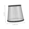 Alipis Decorative Lampshade Small Clip-on Lamp Shades Black Silver Thread