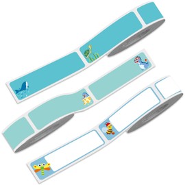 Phomemo D30 3 Roll Adhesive Cute Pattern Label Paper 0.55" x 1.96" (14mmX50mm) for Labeling Kid Items, for School, Organization- Animal Series, 130 Labels for Each Roll